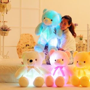 Peluche ourson veilleuse à LED et couleur lumière changeante
