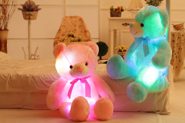 Peluche ourson veilleuse à LED et couleur lumière changeante – Image 2